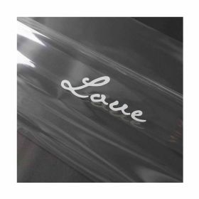 20 Sheets Cellophane Flower Wrapping Paper Transparent OPP Gift Wrap Roll Florist Bouquet Supplies, Love