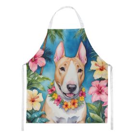 NEW English Bull Terrier Luau Apron Cooking Kitchen Server Baking Crafts Gardening for Adult Women Men, Unisex, Large, Multicolor