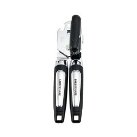 Professional Can Opener with Built in Bottle Opener in Black