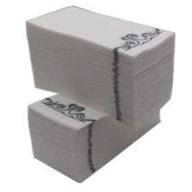 [100 Pack] Disposable Guest Towels Linen-Feel Paper Hand Towels;  Decorative Bathroom Hand Napkins for Kitchen; Weddings;  Dinners or Parties(Shi (Color: Silver)