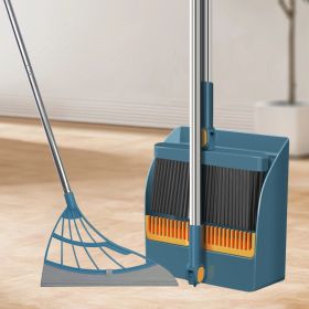 3-Piece Broom Set, Suitable for Cleaning Carpets and Floors, Applicable to Offices, Kitchens and Homes, with Deep Cleaning Squeegee for Water Scr (Color: Blue)
